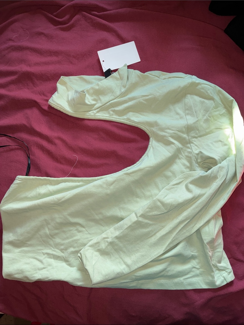H&M Pale Mint One-Shoulder Crop Top